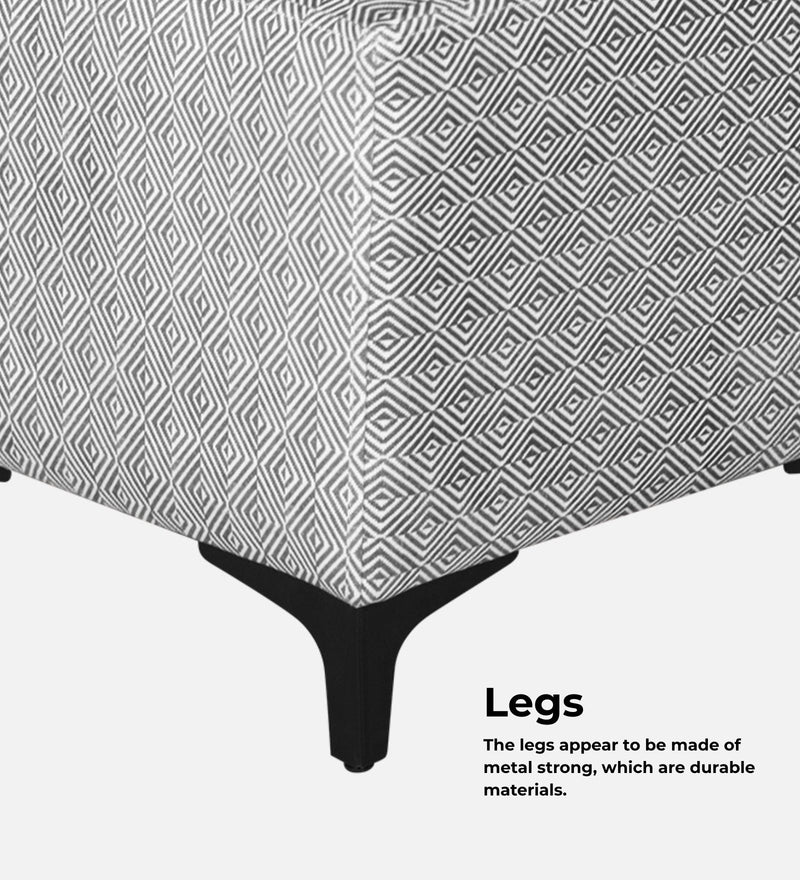 Tornado Fabric Pouffe In Prism Graphite Colour