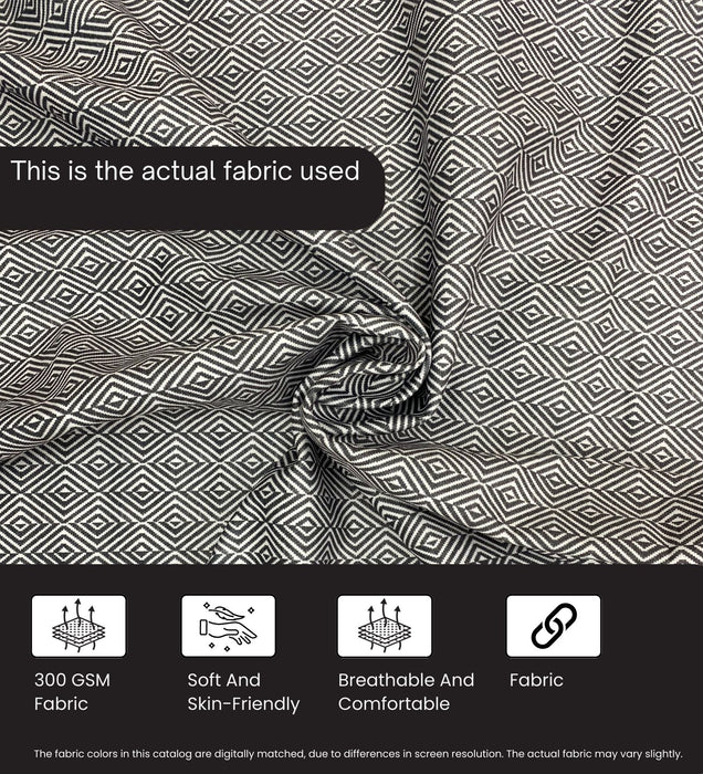 Tornado Fabric Pouffe In Prism Graphite Colour