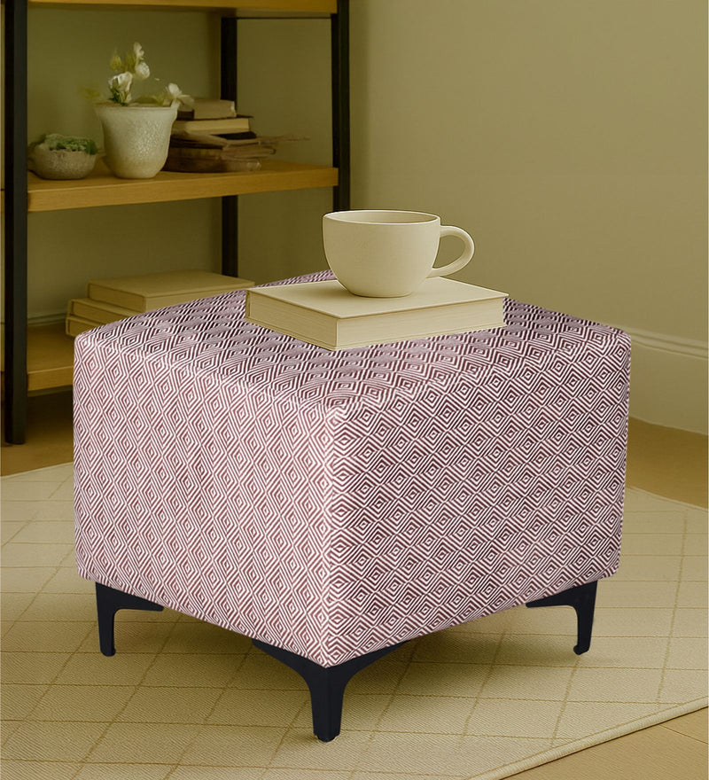Tornado Fabric Pouffe In Prism Sand Colour