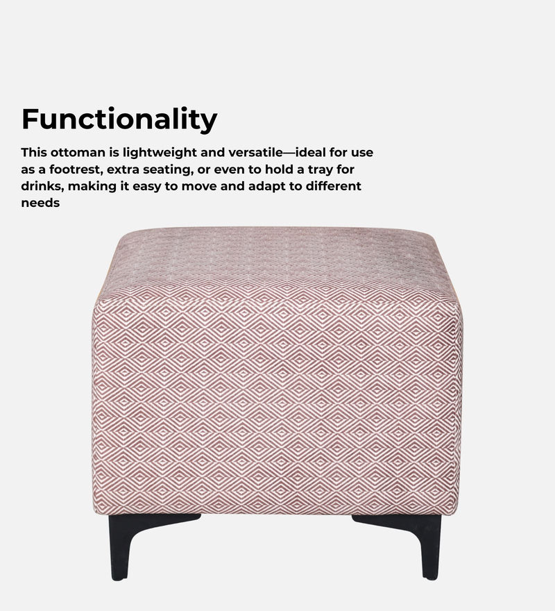 Tornado Fabric Pouffe In Prism Sand Colour