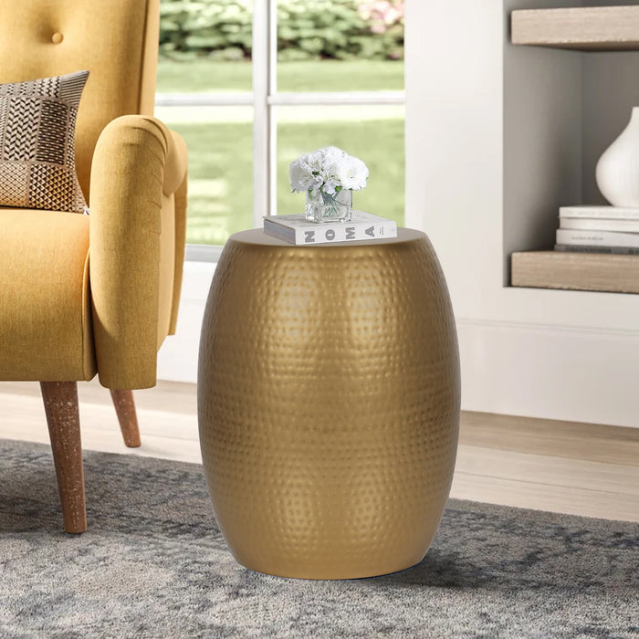 Trafford Metal End Table in Gold Finish