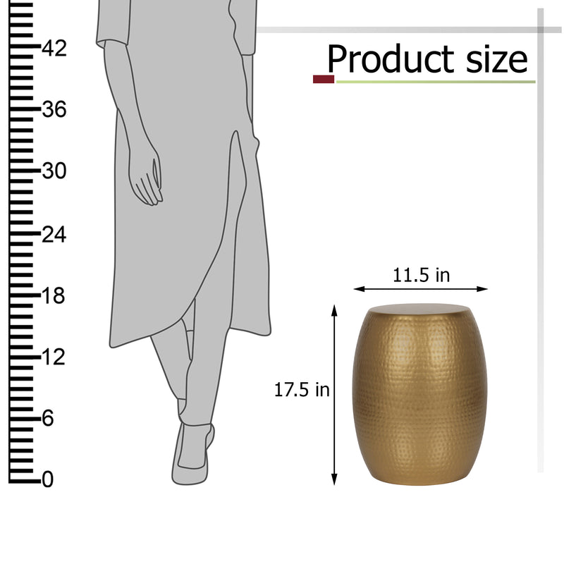 Trafford Metal End Table in Gold Finish