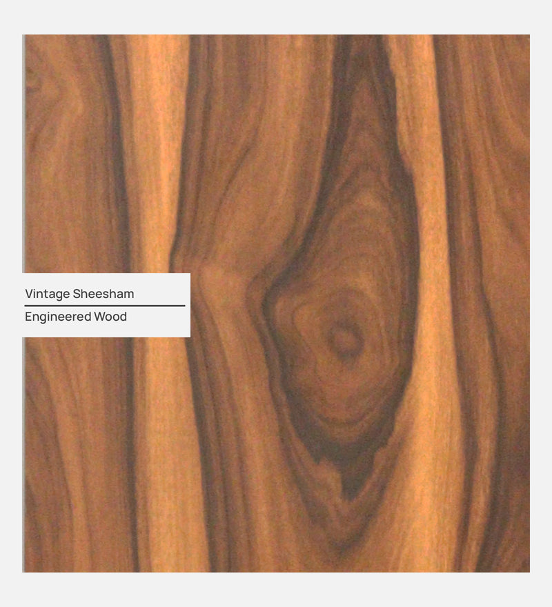 Trinity King & Queen Size Bed With Storage In Dark Maple & White Stone / Vintage Sheesahm Colour