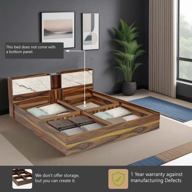 Trinity Queen Size Bed Without Storage