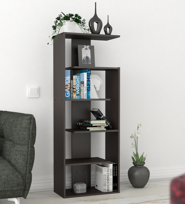 Toner Standard open Engineered Wood Open Book Shelf-Wenge
