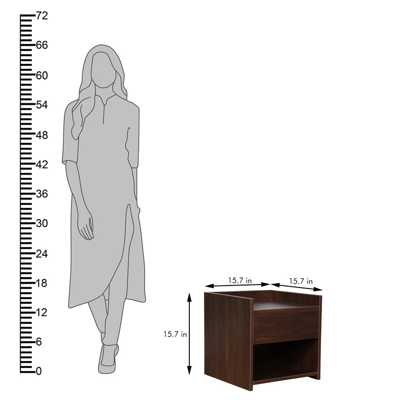 Uno Bedside Table with Drawer