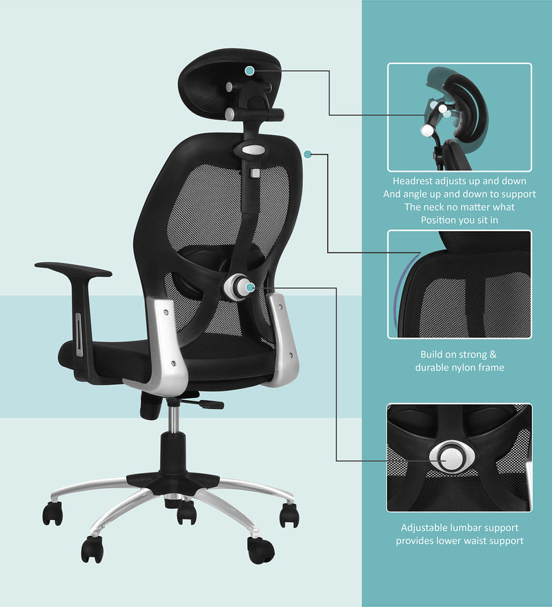 Venus High Back office Chair In Black Color