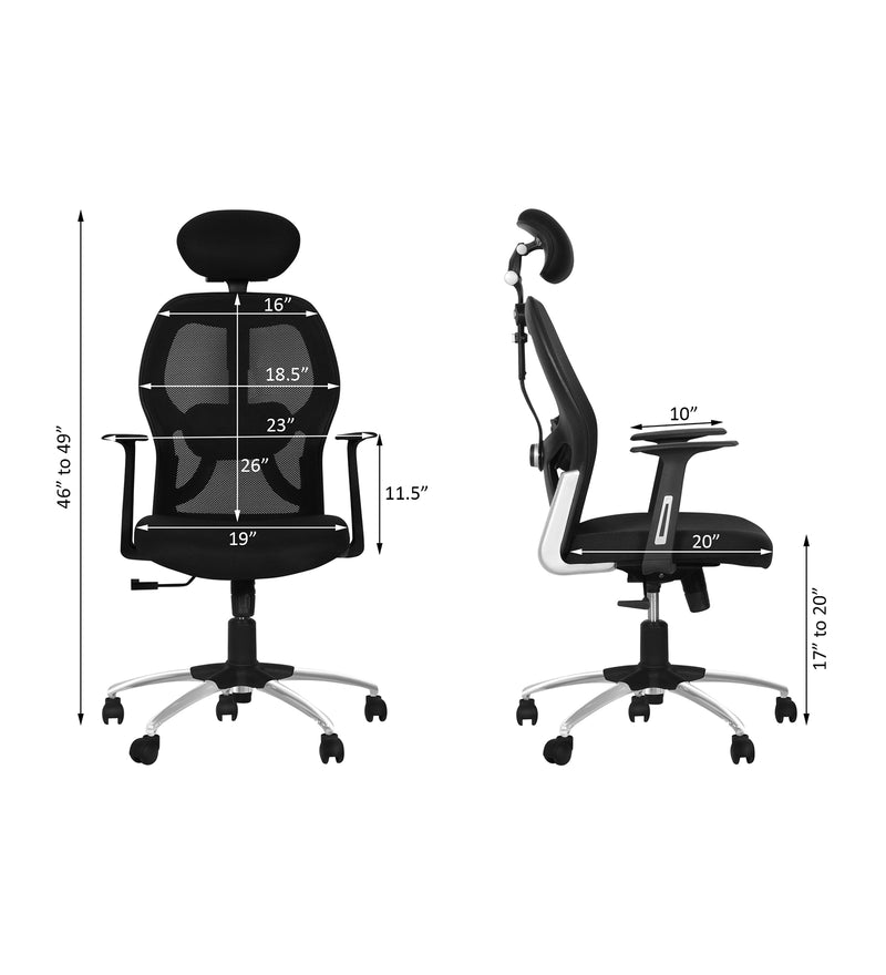 Venus High Back office Chair In Black Color