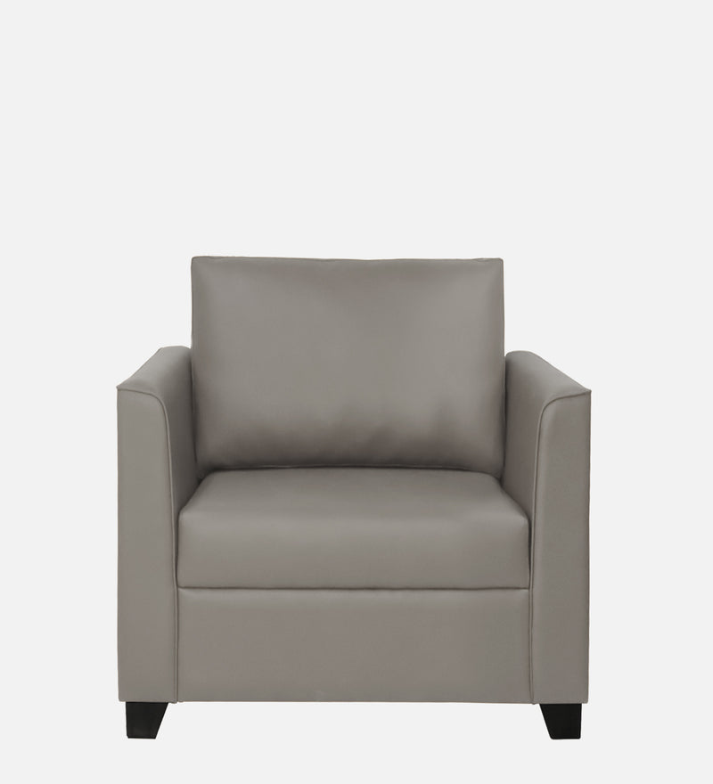 Victor Leatherette 1 Seater Sofa In Yellow Colour