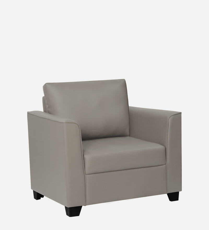 Victor Leatherette 1 Seater Sofa In Yellow Colour