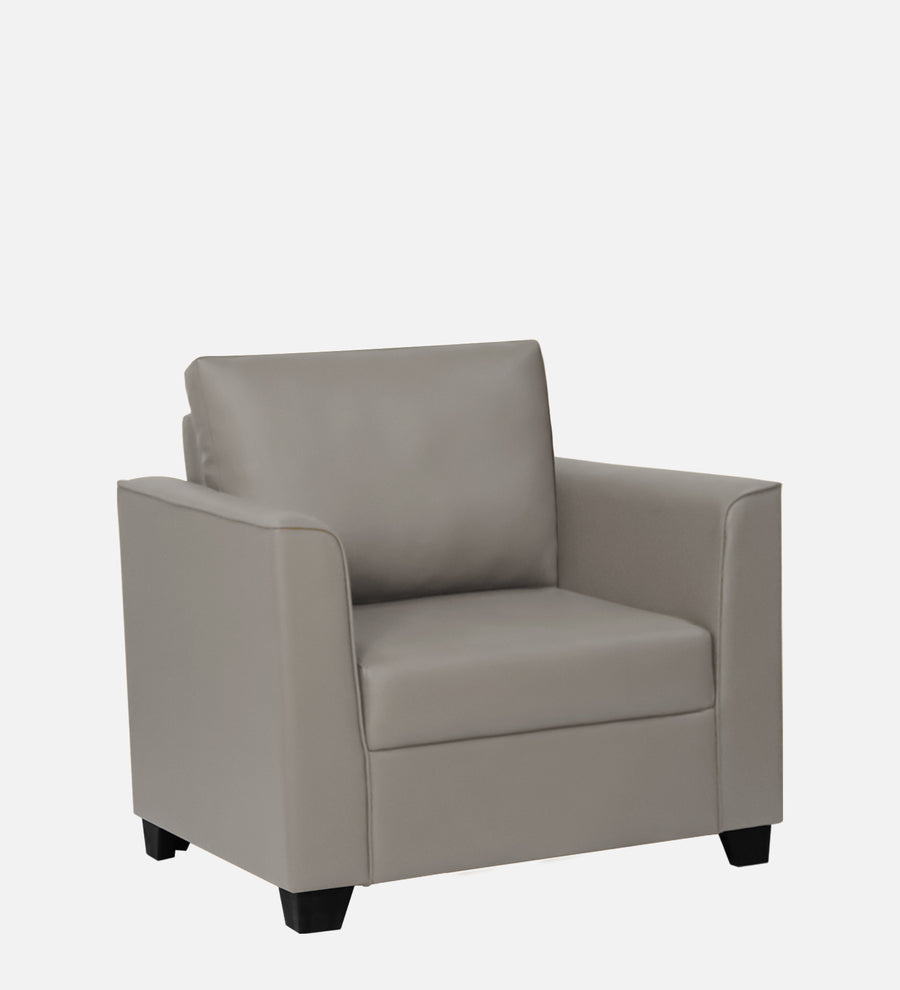 Victor Leatherette 1 Seater Sofa In Yellow Colour