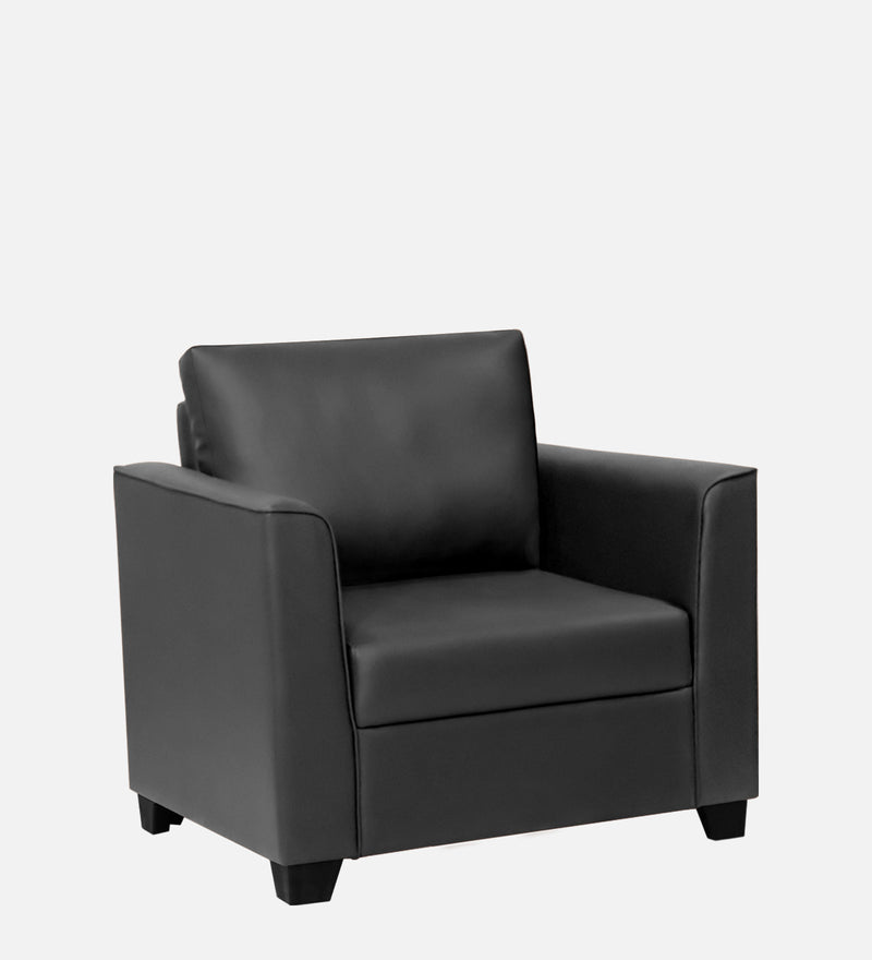 Victor Leatherette 1 Seater Sofa In Yellow Colour