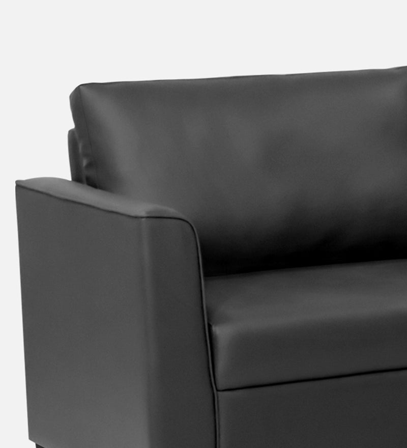 Victor Leatherette 1 Seater Sofa In Yellow Colour