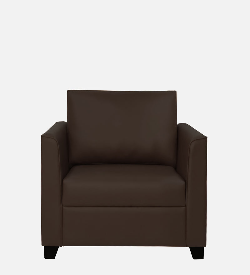 Victor Leatherette 1 Seater Sofa In Yellow Colour