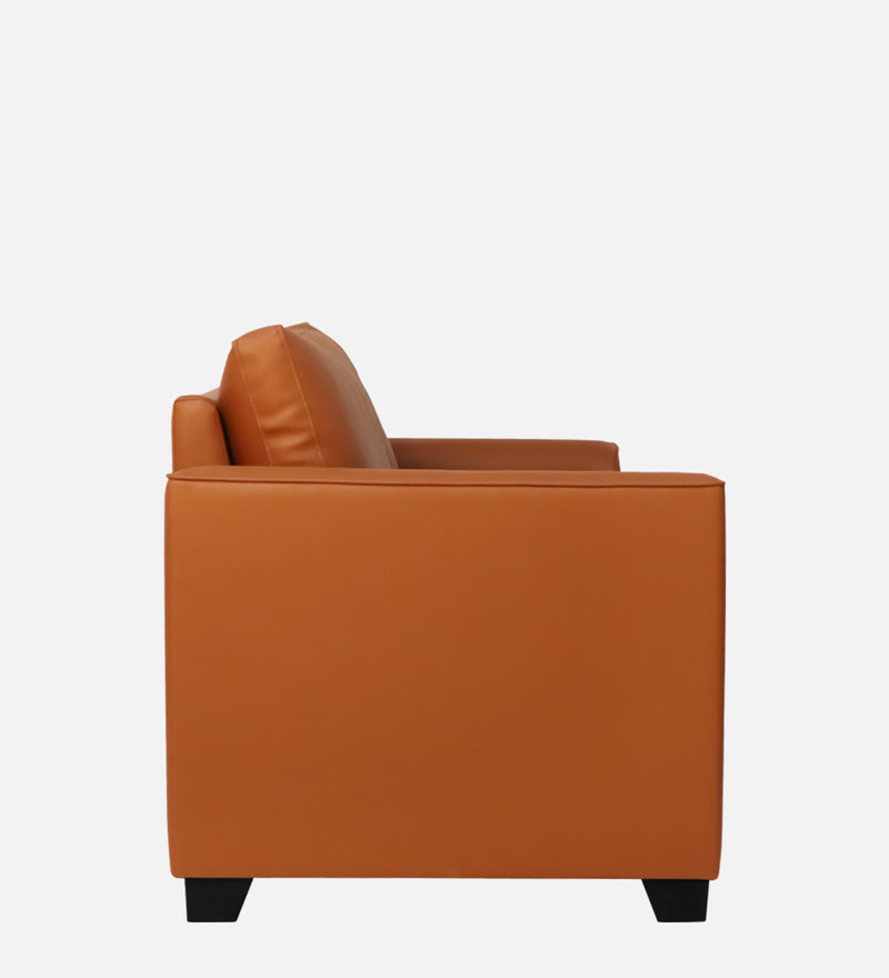 Victor Leatherette 1 Seater Sofa In Yellow Colour