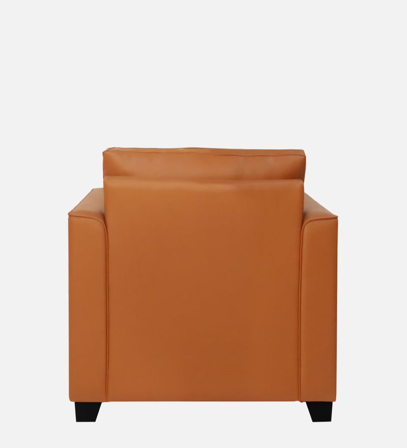 Victor Leatherette 1 Seater Sofa In Yellow Colour