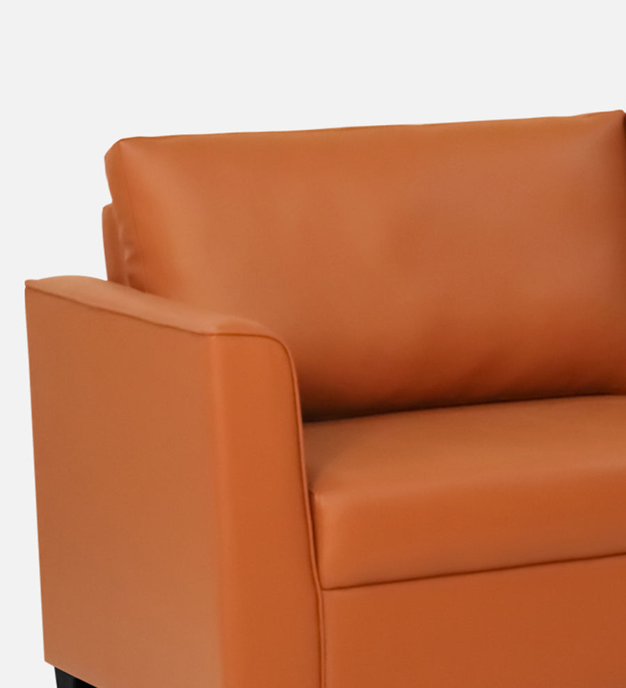 Victor Leatherette 1 Seater Sofa In Yellow Colour