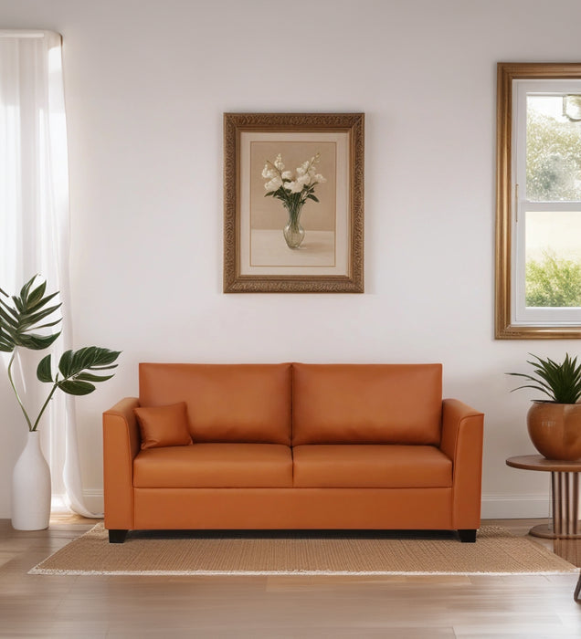 Victor Leatherette 3 Seater Sofa