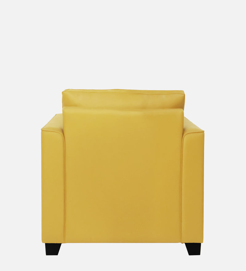 Victor Leatherette 1 Seater Sofa In Yellow Colour