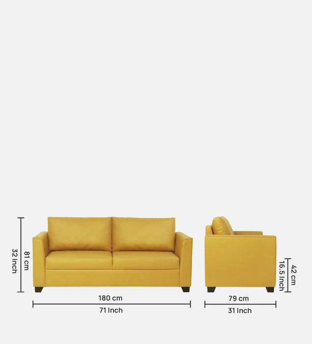 Victor Leatherette 3 Seater Sofa