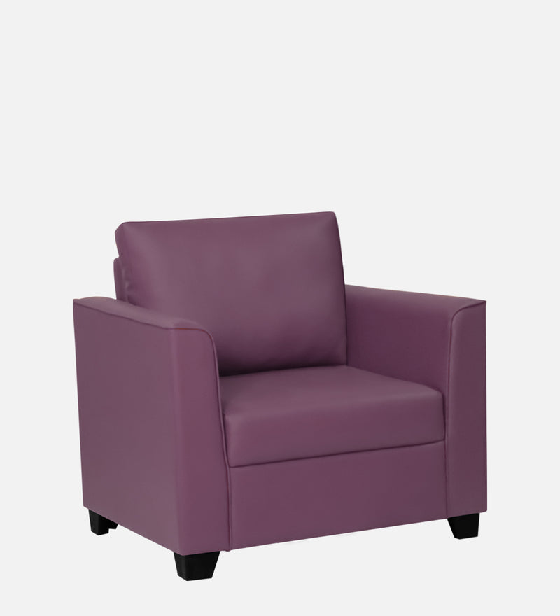 Victor Leatherette 1 Seater Sofa In Yellow Colour