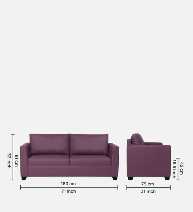 Victor Leatherette 3 Seater Sofa