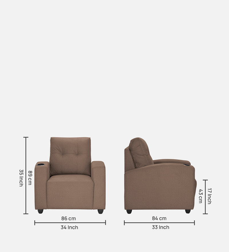Zeus 1 Seater Fabric Sofa