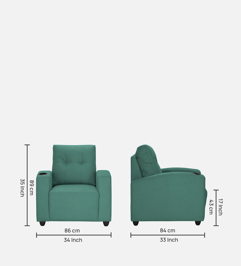 Zeus 1 Seater Fabric Sofa