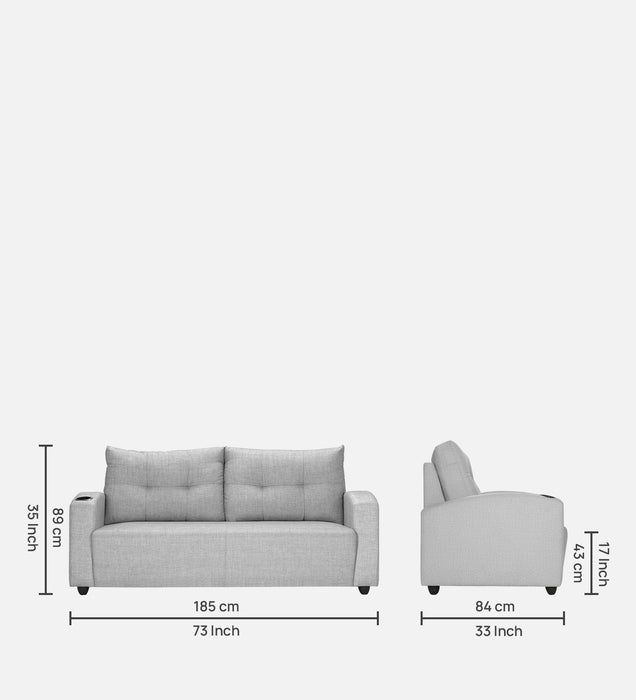 Zeus 3 Fabric Seater Sofa