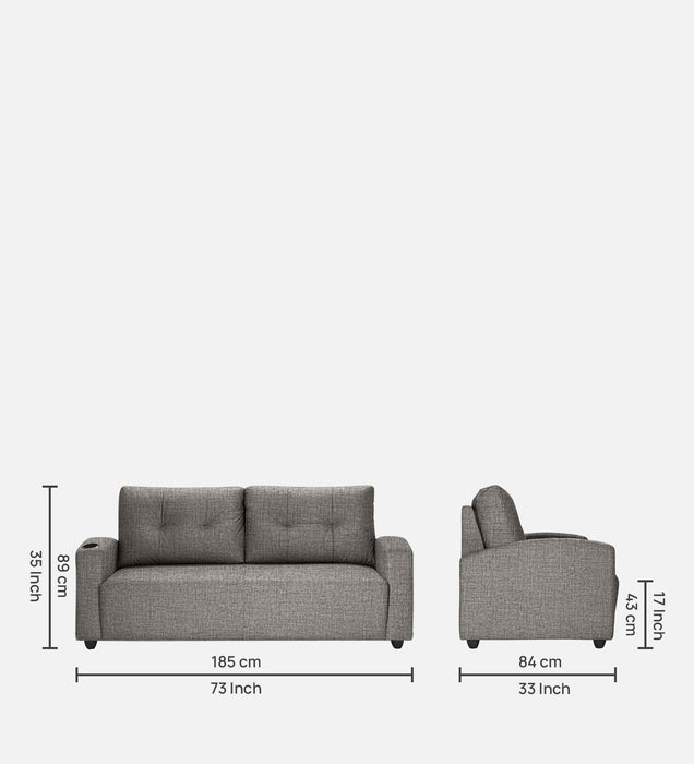 Zeus 3 Fabric Seater Sofa