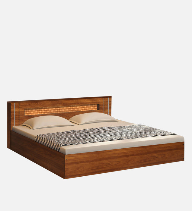 Zoya Engineered Wood Double Bed in Bali Teak Finish