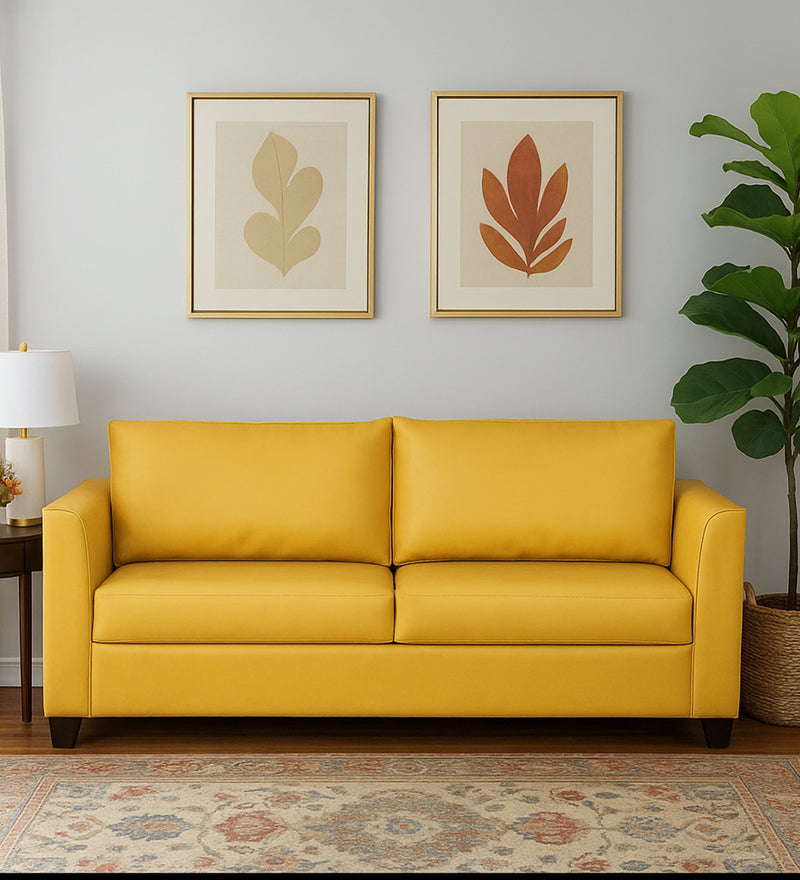 Victor Leatherette 3 Seater Sofa