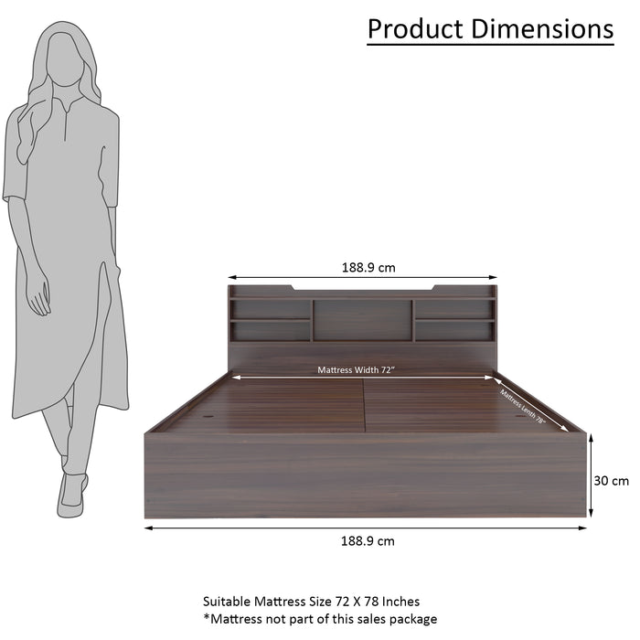 Bolton 2.0 Engineered Wood King/Queen Size Bed
