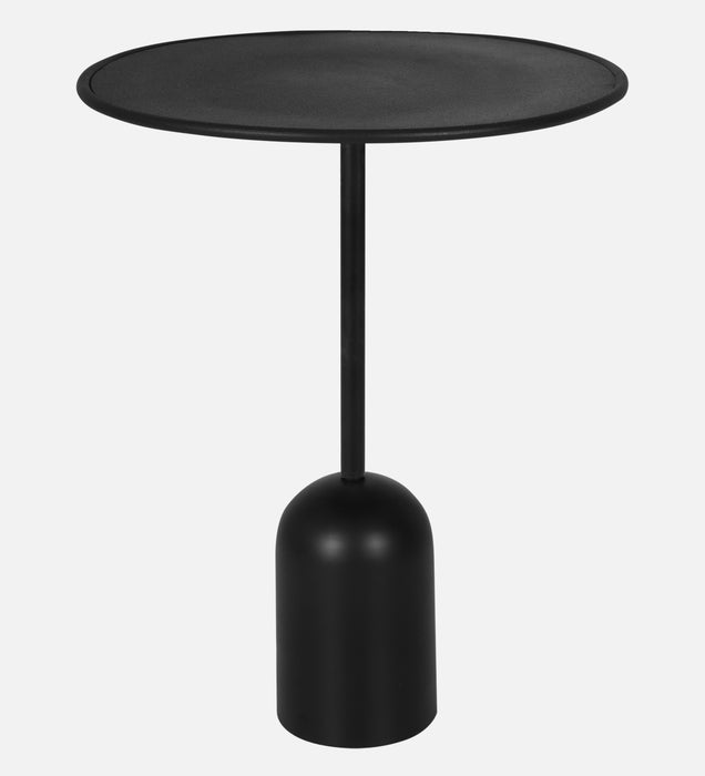 Capri Iron Side Table In Black Colour