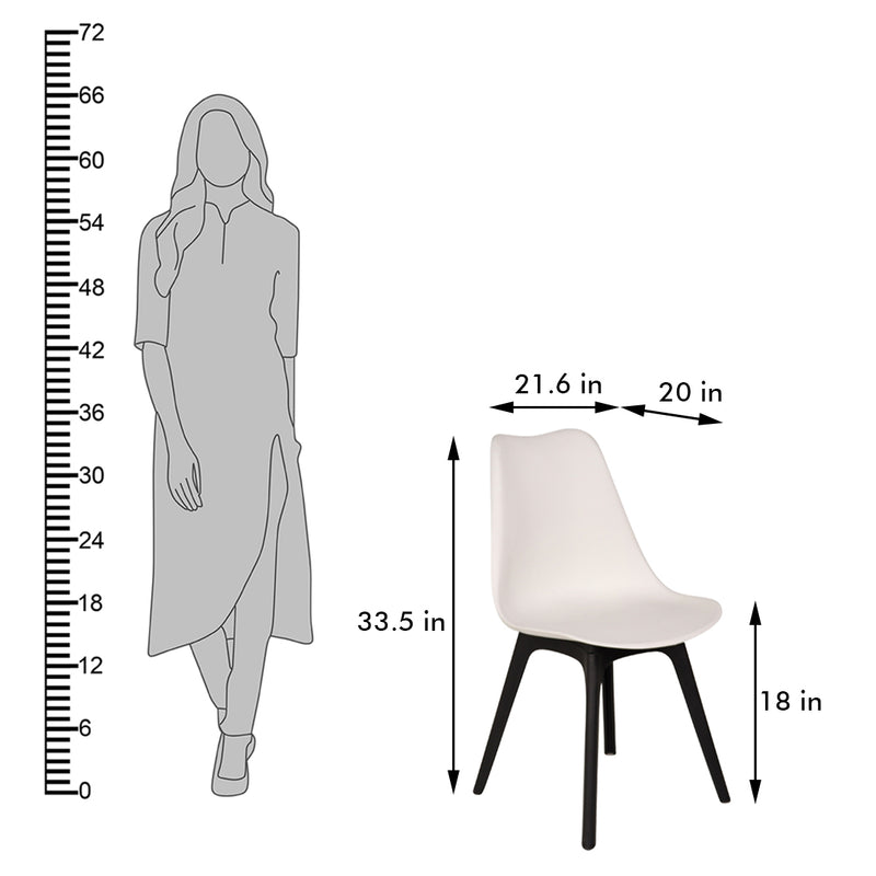 Simson Plastic Iconic Chair for Cafeteria/ Outdoor DIY(Do-It-Yourself))