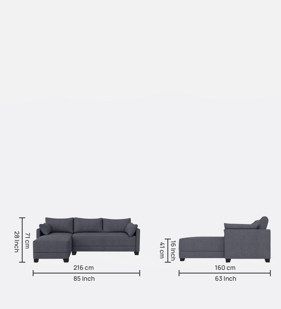 Duke Fabric 6 Seater Sectional Sofa Right Hand Facing