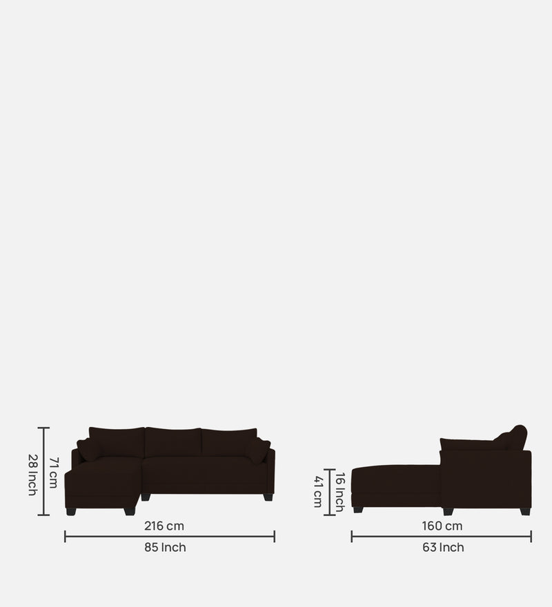 Duke Fabric 6 Seater Sectional Sofa Right Hand Facing