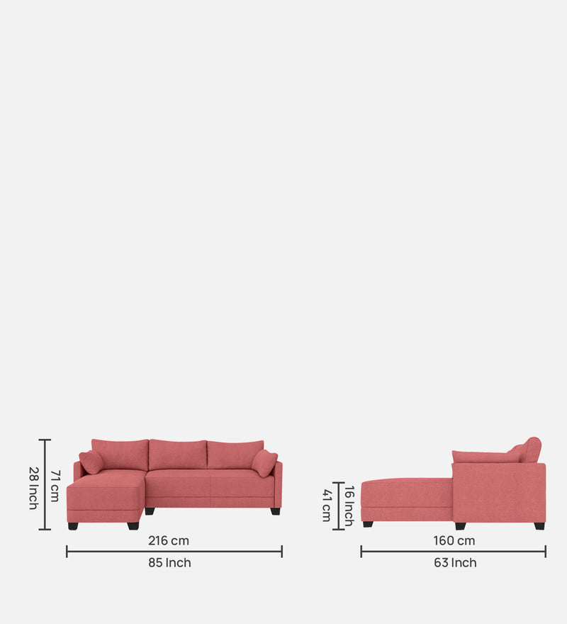 Duke Fabric 6 Seater Sectional Sofa Right Hand Facing