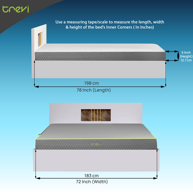 Enigma Orthopedic Memory Foam Mattress In Dual Tone Colour
