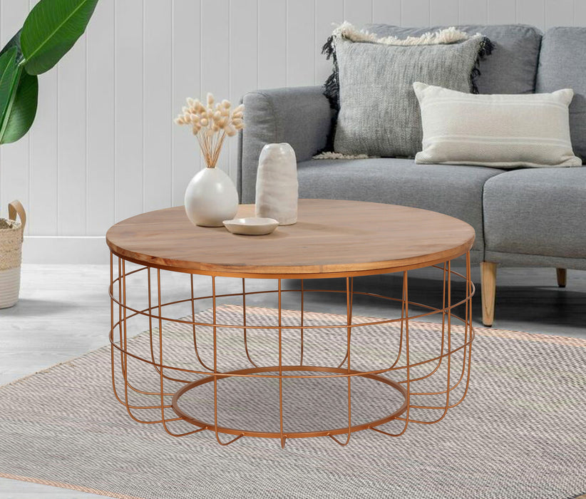 Florence Coffee Table in Gold Finish