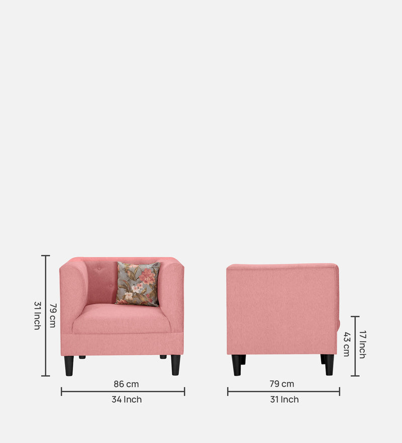 Garnet Fabric 1 Seater Sofa