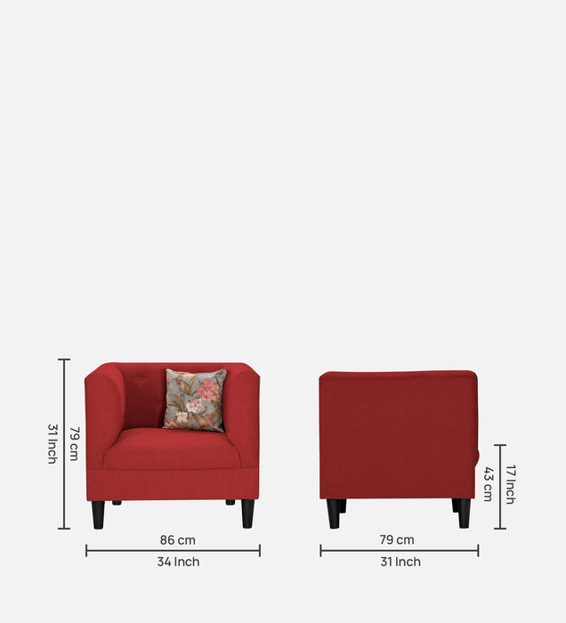 Garnet Fabric 1 Seater Sofa