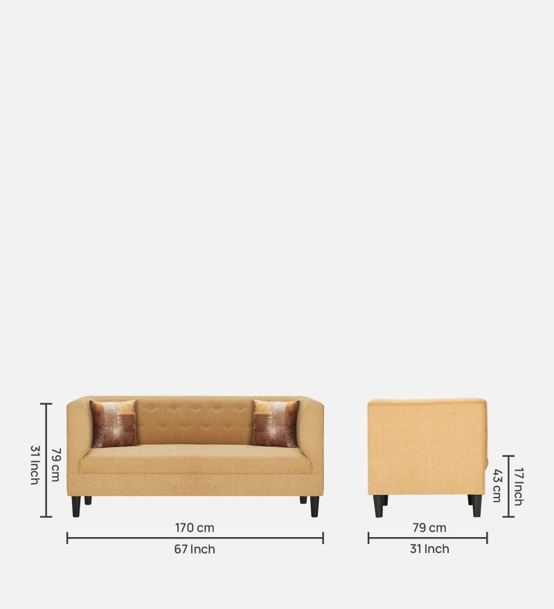 Garnet Fabric 1 Seater Sofa