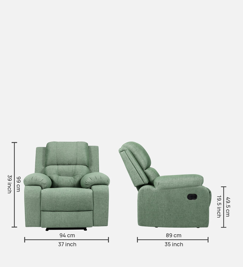 Hanoi Fabric 1 Seater Manual Recliner