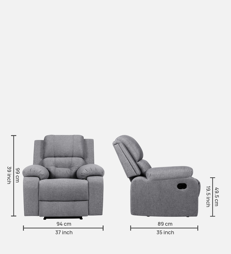 Hanoi Fabric 1 Seater Manual Recliner