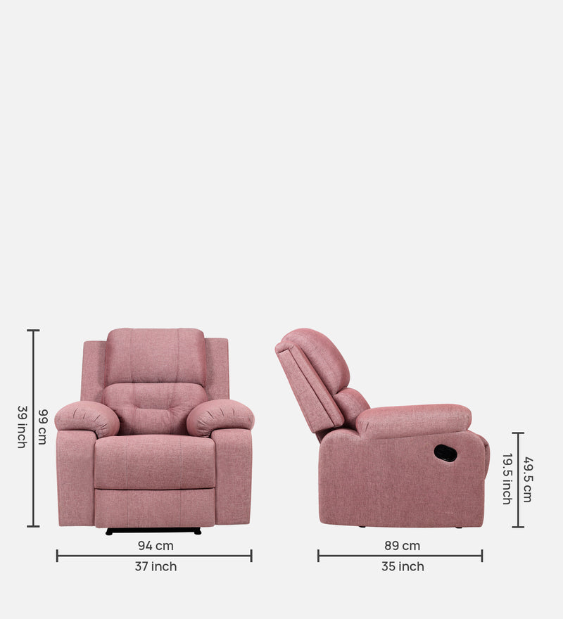 Hanoi Fabric 1 Seater Manual Recliner
