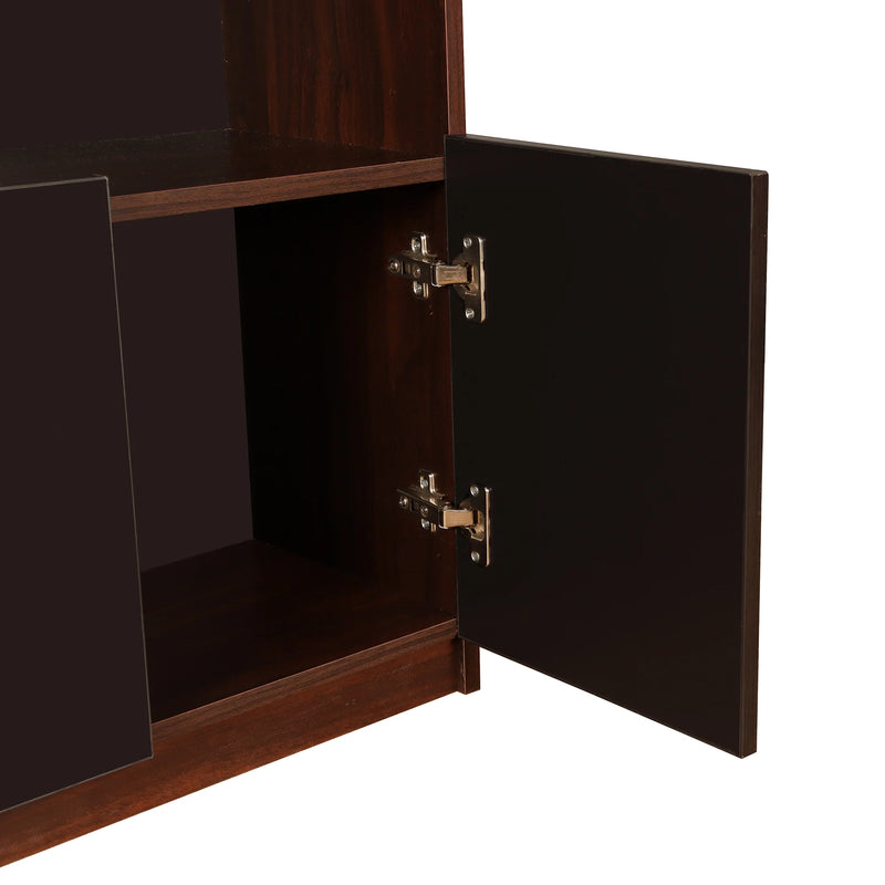 Trevi Ibis Engineered Wood Semi-Open Book Shelf (Finish Color - Wenge, Knock Down)