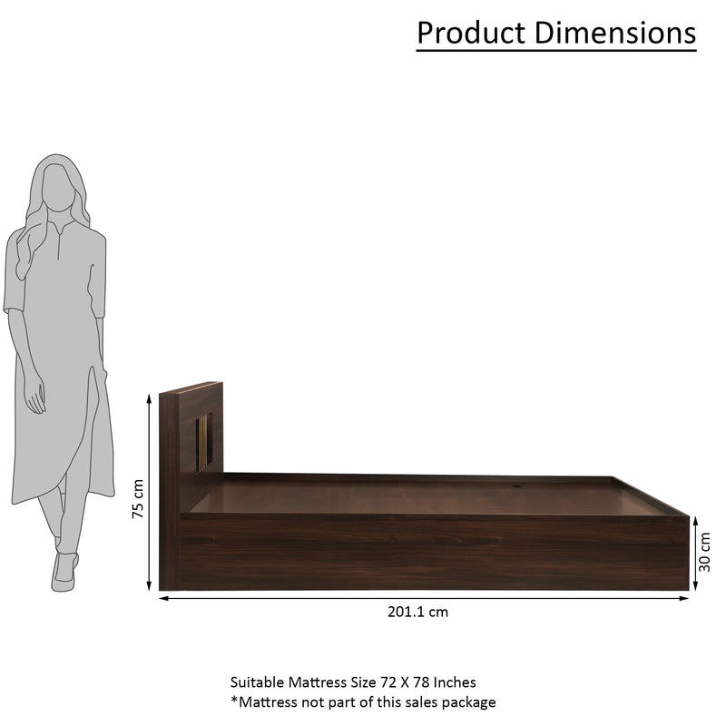 Kyoto Engineered Wood Double Bed