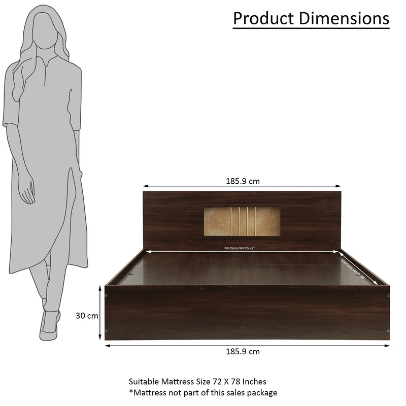 Kyoto Engineered Wood Double Bed
