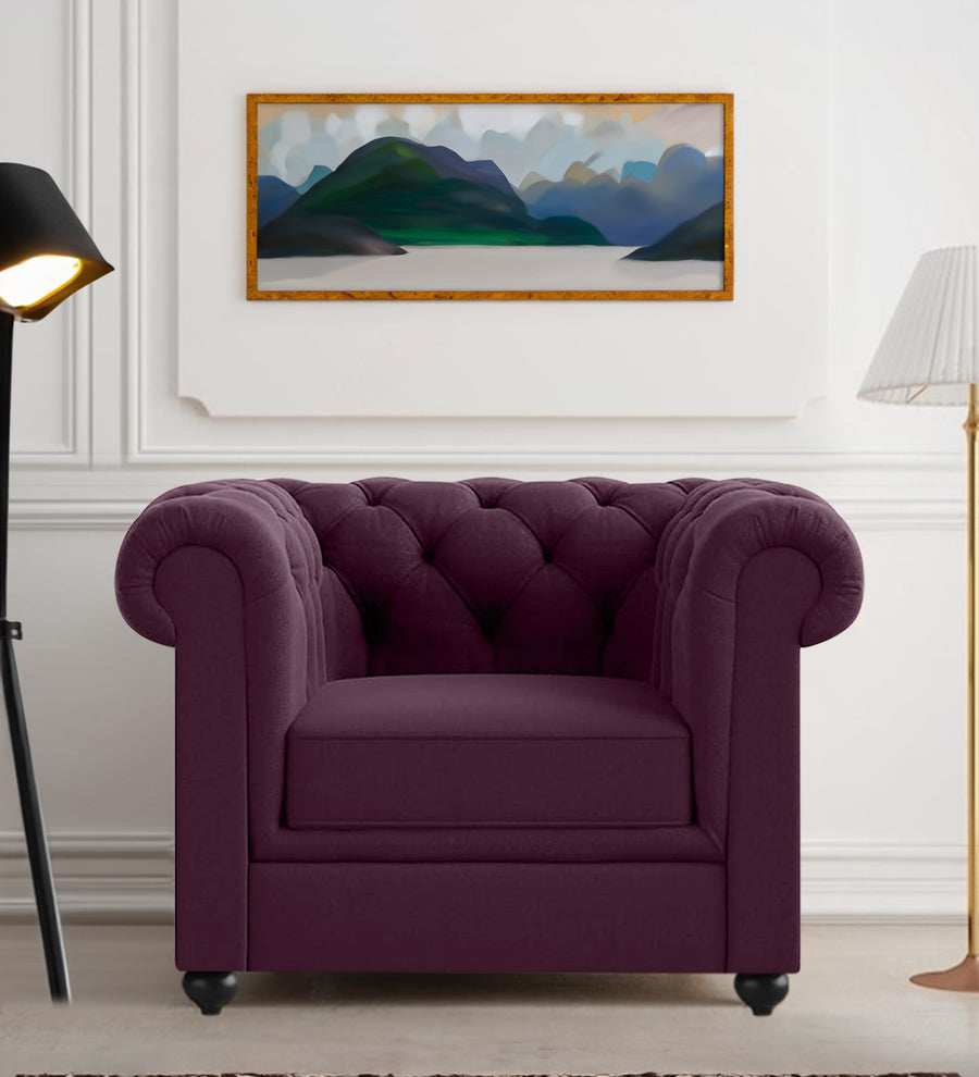 Olive Leatherette 1 Seater Sofa